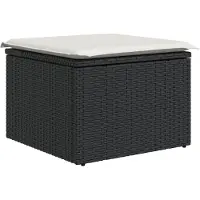 vidaXL Gartensofa-set 6 stk. Schwarz und Creme Poly-Rattan