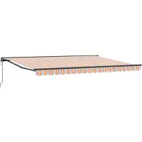 vidaXL Markisenrahmen Blau und Orange 450 x 300 cm