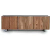 GINER Y COLOMER Modernes Sideboard aus Akazienholz, 74 cm x 220 cm x 45 cm