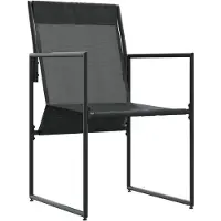 vidaXL Stuhl 4 Stk. Schwarz und Anthrazit Textilene