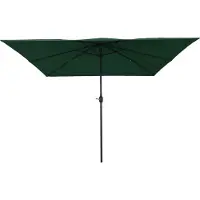 vidaXL Garten-Sonnenschirm Grün 295 x 295 x 245 cm Polyester und Stahl