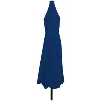 vidaXL Garten-Sonnenschirm 395 x 395 x 245 cm Polyester Rund Azurblau