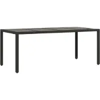 vidaXL Garten Essgruppe 9 Stk. Schwarz Poly-Rattan
