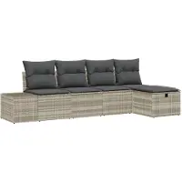 vidaXL Sofa Set 6 stk. Poly-Rattan