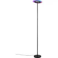 Valotorni REALITY LED-Stehleuchte Samba R43411132, 16,5W, 2700... 6500K, 1900lm, CCT, RGB, IP20, schwarz