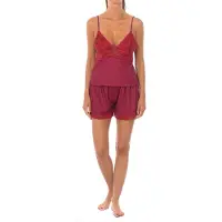 Kisses&love Damen Schlafanzug mit V-Ausschnitt 1203