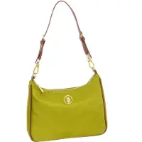 U.S. POLO ASSN. Umhängetasche Schultertasche Houston Hobo Bag Green / Tan hellgrün