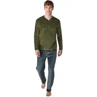 J&j Brothers JJBFP801 Langärmeliger Schlafanzug aus Samt für Männer
