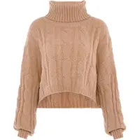 Mymo Rollkragenpullover Damen Beige