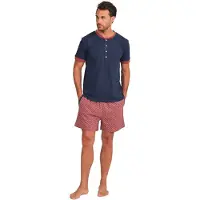 J&j Brothers JJBFH5501 Kurzarm-Pyjama für Herren