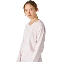 J&j Brothers Damen-Pyjama aus weichem Strick mit V-Ausschnitt und langen Ärmeln JJB5