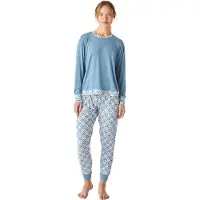 J&j Brothers JJB1 Damen-Pyjama aus dünnem Modal mit langen Ärmeln