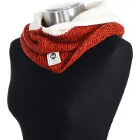 Buff Kapuze mit gestricktem Kragen 94300 Frau