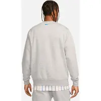 Nike Air Herren Fleece BB Crewneck Trainingsanzug in Grau