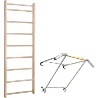 Sport-Thieme Sprossenwand mit Klimmzugbügel "Profi", Sprossenwand 230x80 cm