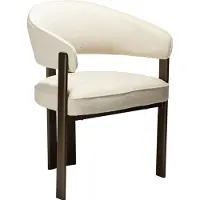 Ebuy24 (2er Set) Duct Dan-Form Esszimmerstuhl mit Armlehnen Bouclé beige.