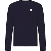 Calvin Klein Jeans Ls Waffle Badge Crew Maritime Blue Größe: M | Pullover Outlet | Herren | Blau