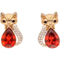 Faina Women Drop Earrings in Rose Gold Red | Gr.: onesize