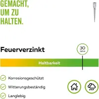 Alberts 8xEinschlagbodenhülse Einschlaghülse Bodenhülse Pfostenträger 750x71x71mm