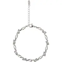 Faina Women Bracelet With Rhinestones in Silver | Gr.: onesize