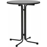 MFG Stehtisch Ø 85x110 cm rund grau klappbar höhenverstellbar Stahlrohrgestell