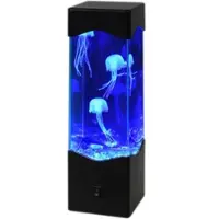 SATISFIRE Jellyfish Lampe Aquarium 3 schwebende Quallen Dekoleuchte USB blau