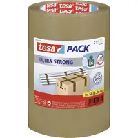 TESA tesapack ULTRA STRONG Paketklebeband - PVC Packband für festes Verpacken und sicheres Bündeln