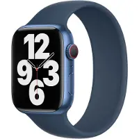 Apple Silikon Solo Loop für Watch | 44/45/46/49 mm - Größe 4 - Abyss Blue