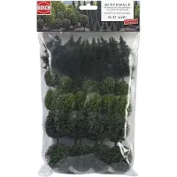 Busch 6591 N Scale Mixed Forest Trees pkg(50) - 1-3/16 to 2-3/8" 3 to 6cm