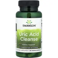 Swanson Health , Uric Acid Cleanse, Agaricus bisporus, Kurkumawurzel & Yuccawurzel-Extrakt,veg. Kapseln 60 St