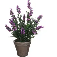 Mica Lavendel-Kunstpflanze im Blumentopf Stan - H33 x Ø20 cm - Lila