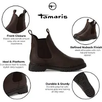 Tamaris Damen Chelsea Boots/ Stiefeletten Braun Rauleder Größe: 40
