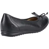 Hush puppies Lucille Damen Ballerinas aus schwarzem Leder