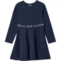 s.Oliver Kleid Kurzes Interlock-Kleid mit Logo Glitzer Tape