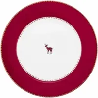 Pip studio Frühstücksteller Love Birds Dark Red 21 cm (6er-Set)