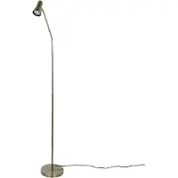 Licht-Erlebnisse Stehlampe Metall verstellbar 167 cm hoch in Messing Antik GU10 Retro Stehleuchte