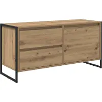 vidaXL TV-Schränk 100 x 36 x 49.5 cm Kunsthandwerk Eiche Holzwerkstoff