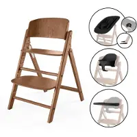 Cybex Click & Fold 4-in-1, Multifunktions-Hochstuhl, Gepolsterter Sitz, Schwarz, Einfarbig, 5-Punkt, Holz