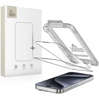 TechProtection Quick Set+ 2er-Pack Panzerglas für iPhone 15 Pro - Schwarz