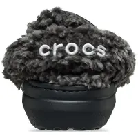 Crocs - Classic Fleece Lined Clog - Hausschuhe Gr M10 / W12 schwarz/grau