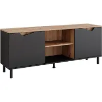 Vicco Lowboard Marelle Anthrazit/Artisan 150 x 60 cm mit 2 Türen, Model 57838
