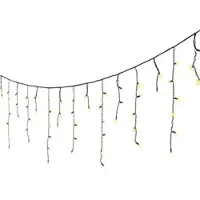 MARELIDA LED Lichtervorhang Eisregen - 490 bernstein LED - L: 20m, H: 50cm - Timer - 8 Funkt. - Innen/Außen