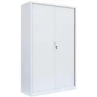 LÜLLMANN Querrollladenschrank "Gigant" Stahl Büro Aktenschrank Rollladenschrank (HxBxT) 1950 x 1200 x 460 mm Weiß 555167