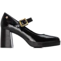 Carmela für Damen. 16253503-NEGRO Lederschuhe 162535 schwarz (36), 5 bis 8 cm, Schnalle, Lässig