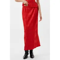 French Connection Moira Pleated Skirt Scarlet Red Größe: M | Maxiröcke Outlet | Damen | Rot
