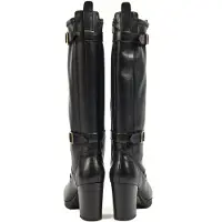 POD Nitika Leder Damen Schwarz Stiefel