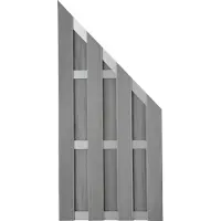 GROEN & JANSSEN Zaun Abschlusselement GroJa Merano vormontiert ohne Pfosten 84,30 x 180/90 cm grau