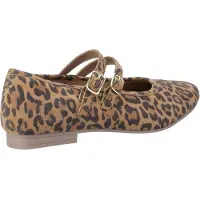 Hush puppies Nancy Mary Jane Leder Damen Leopard Ballerinas