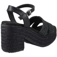 Hush puppies Jamelia Espadrille Heel Damen Sandalen In Schwarz