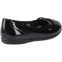 Hush puppies Lillie Ballerina Patent Mädchenschwarze Ballettschuhe Aus Leder